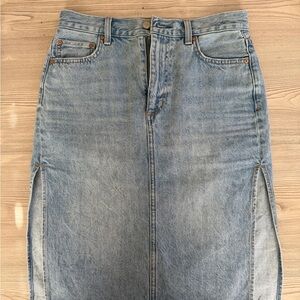 Classic Blue Denim Skirt